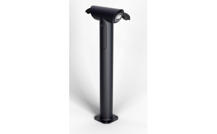 Parking pedestal 30 inches Round, two sides, Angular